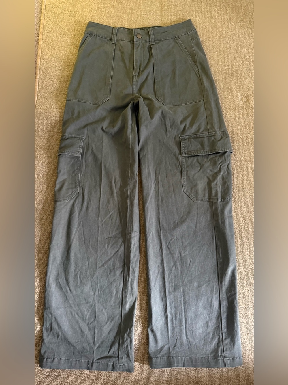 Wild Fable Olive Green High Waisted Wide Leg Cargo Pants